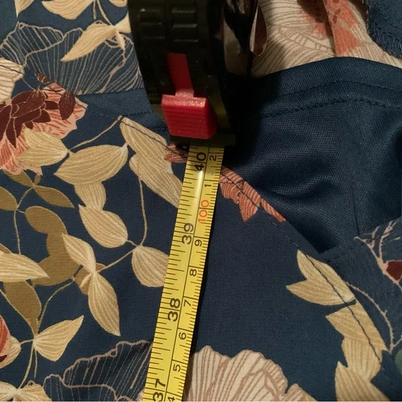 NWT Lulu's Floral High Low Dress with Bluish Teal floral design. - Picture 8 of 10